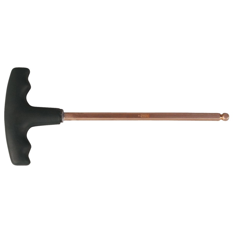 KS TOOLS BERYLLIUMplus Llave Allen, mango en T 3 mm, con cabeza esfrica (962.0960)