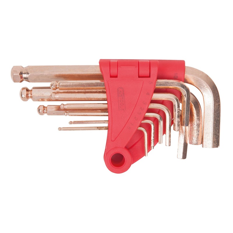KS TOOLS BRONZEplus Juego de llaves Allen, cabeza esfrica de 8 piezas ( 963.1517 )
