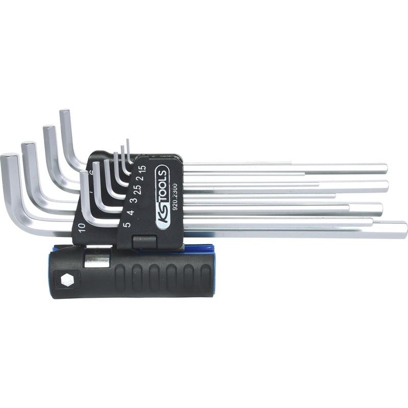 KS TOOLS Juego de llaves Allen 3 en 1, 10 piezas XL ( 920.2300 )