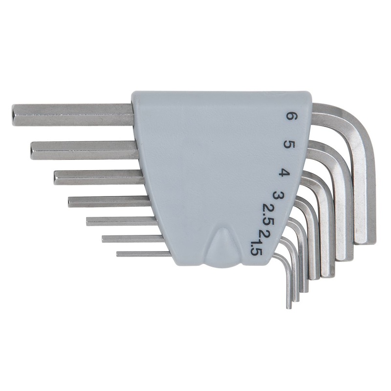 KS TOOLS Juego de llaves Allen de acero inoxidable, 7 piezas (964.0315)