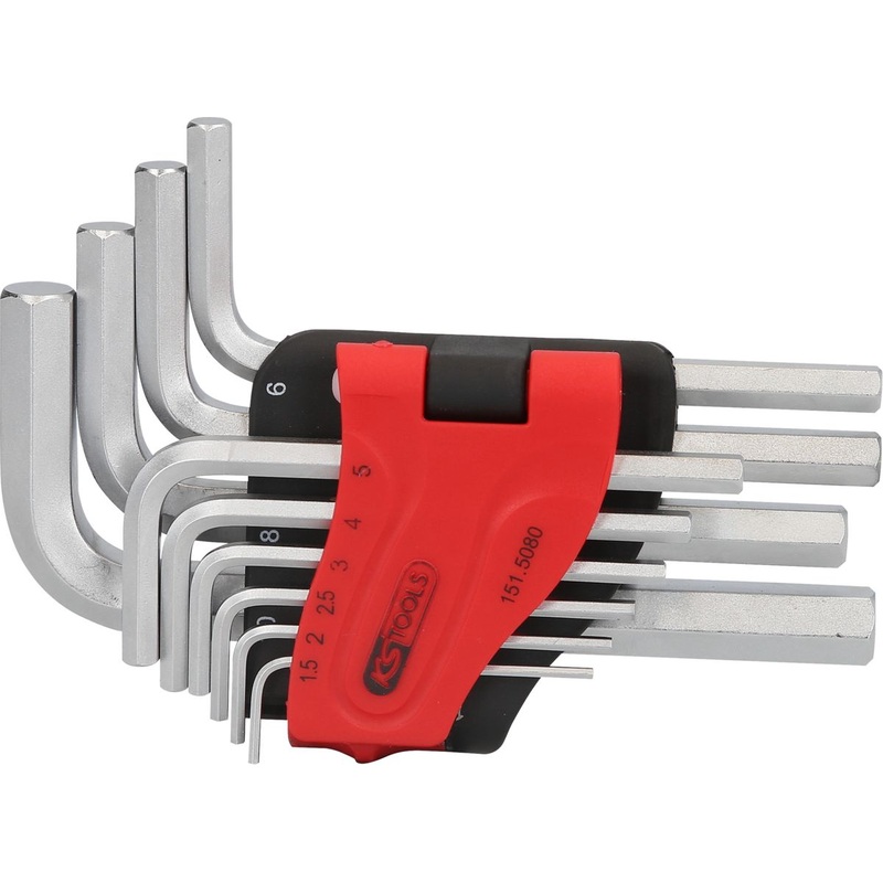 KS TOOLS Juego de llaves Allen, en soporte plegable, 10 piezas 1,5-10 mm ( 151.5080 )