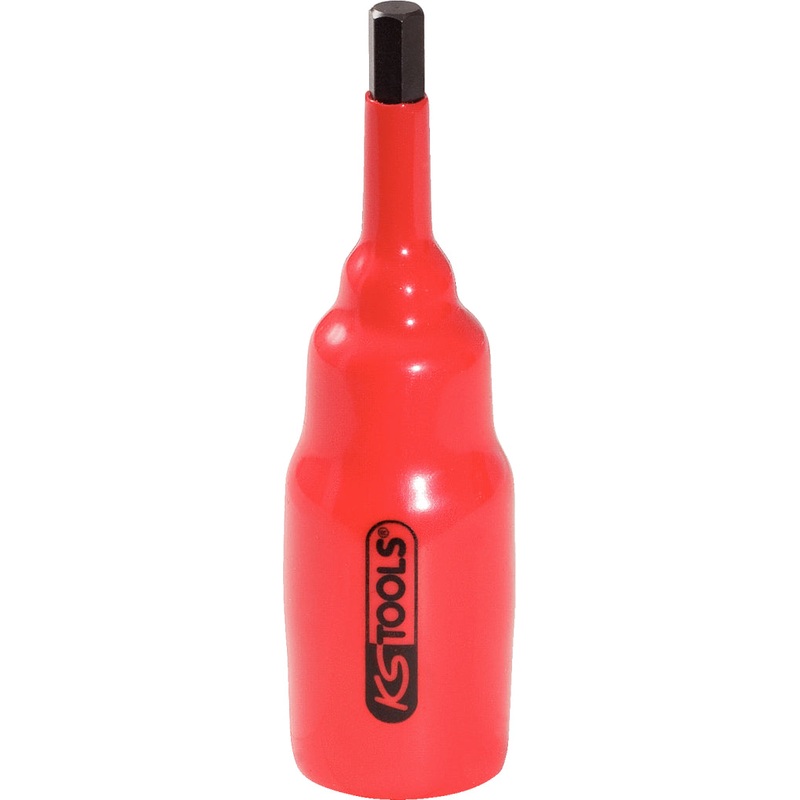 KS TOOLS Vaso con punta de 1/2" con aislamiento protector para tornillos con hexgono interior, 8 mm, 95 mm de largo ( 117.1154 )