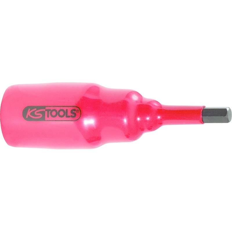 KS TOOLS Vaso con punta de 3/8" con aislamiento protector para tornillos con hexgono interior, corto, 8 mm ( 117.1738 )