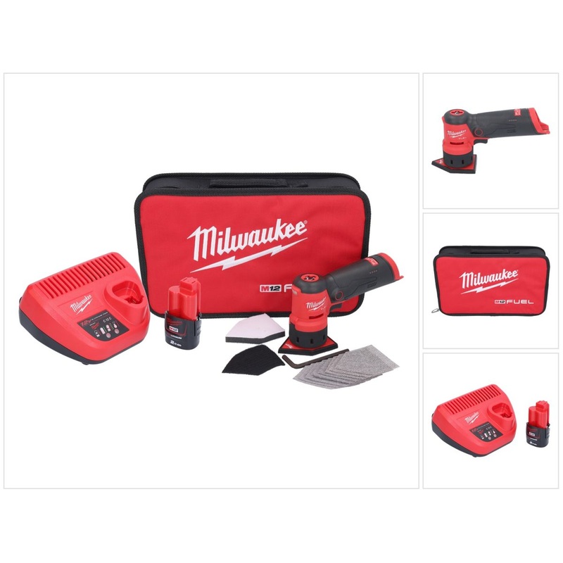 Amoladora puntual a batera Milwaukee M12 FDSS-201B 12 V 88,8 x 63,5 mm + 1x batera 2,0 Ah + cargador