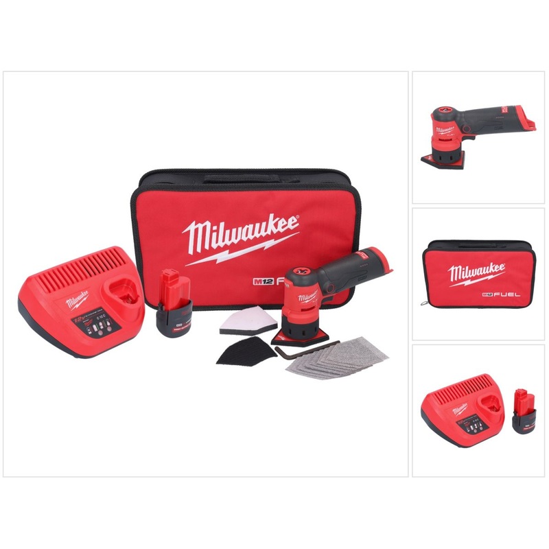 Amoladora puntual a batera Milwaukee M12 FDSS-251B 12 V 88,8 x 63,5 mm + 1x batera 2,5 Ah + cargador