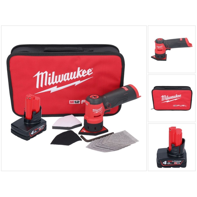 Amoladora puntual a batera Milwaukee M12 FDSS-401B 12 V 88,8 x 63,5 mm + 1x batera 4,0 Ah - sin cargador