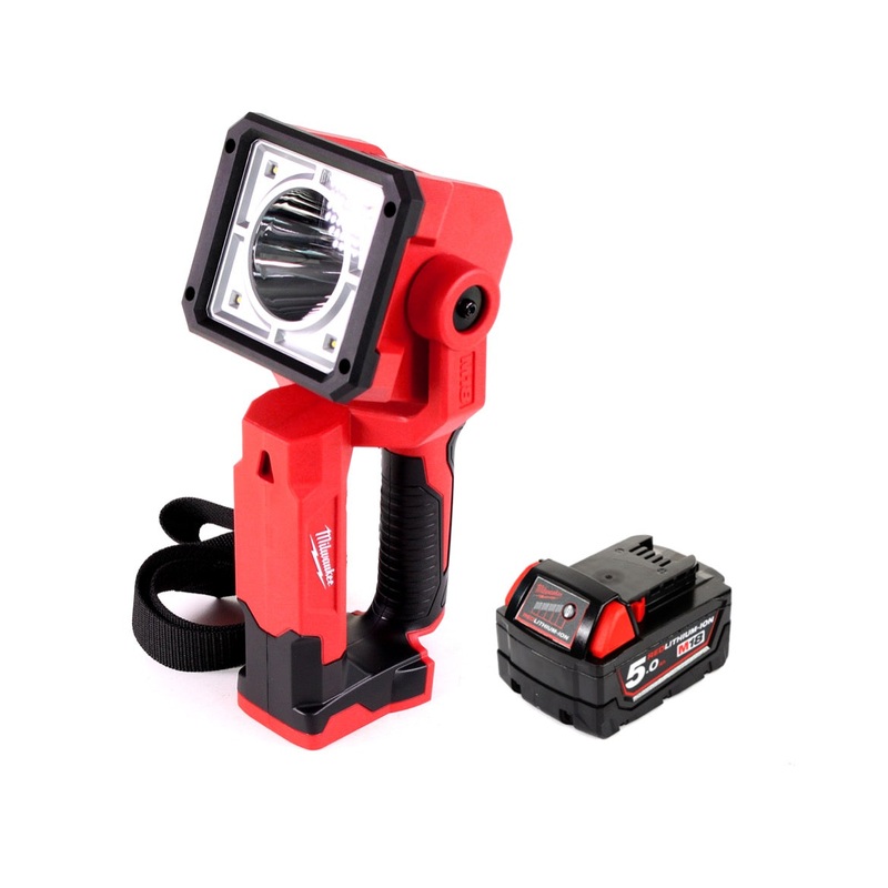 Foco LED de mano Milwaukee M18 SLED-501 con batera de 1250 lmenes + 1x batera de 5,0 Ah