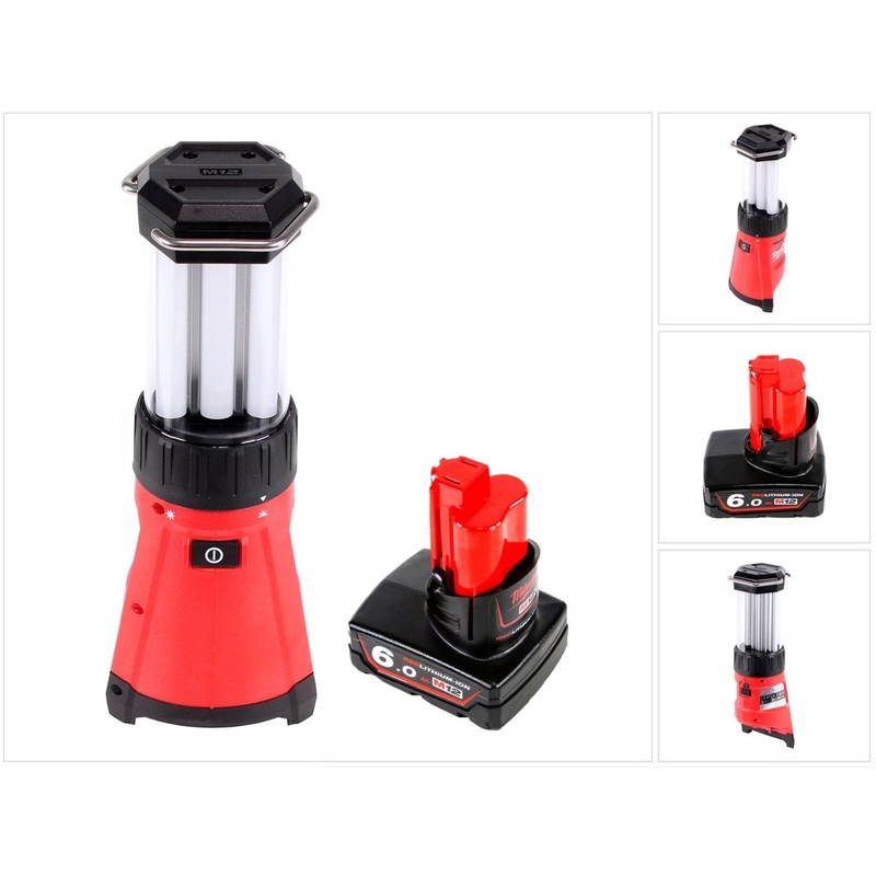 Linterna LED con batera Milwaukee M12 LL-601 12 V Li-Ion + 1 batera de 6,0 Ah - sin cargador