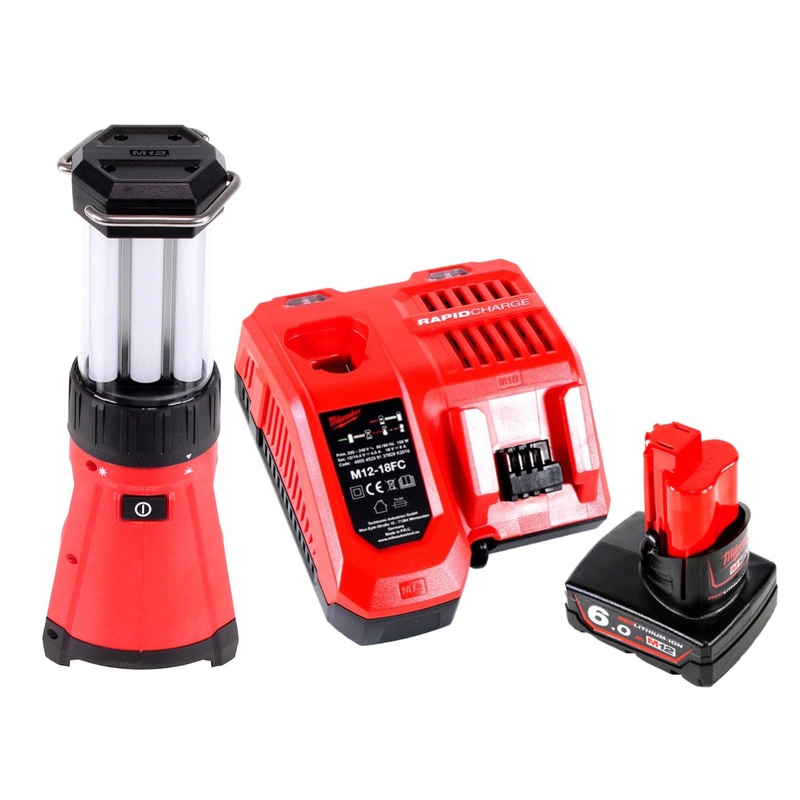 Linterna LED con batera Milwaukee M12 LL-601C 12 V Li-Ion + 1 batera de 6,0 Ah + cargador