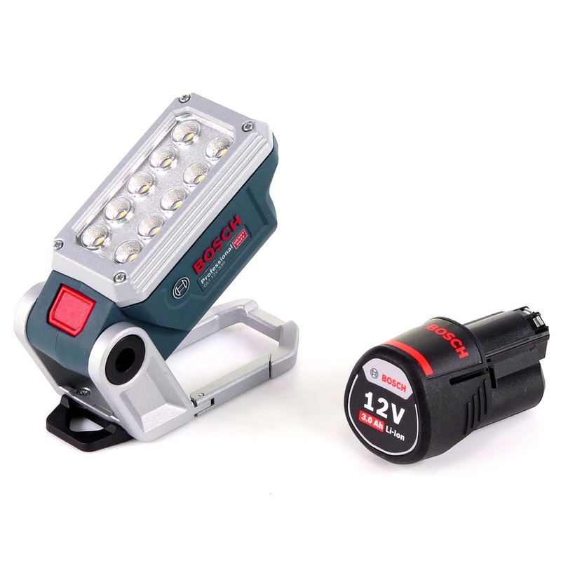 Lmpara de batera Bosch GLI 12V-330 DeciLED + 1 batera de 3,0 Ah - sin cargador