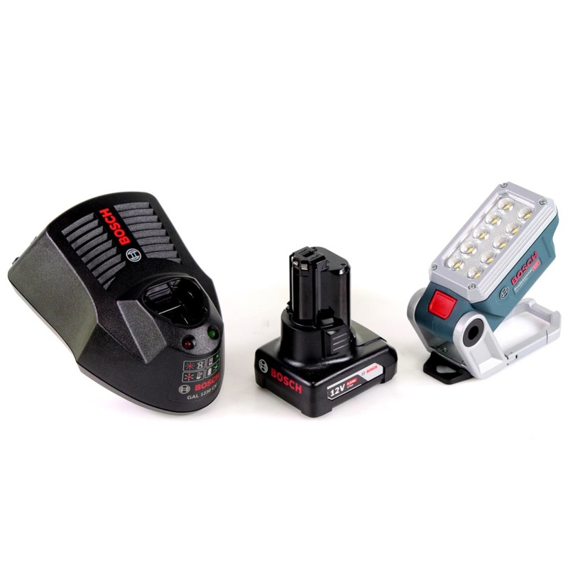 Lmpara de batera Bosch GLI 12V-330 DeciLED + 1x batera de 6,0 Ah + cargador
