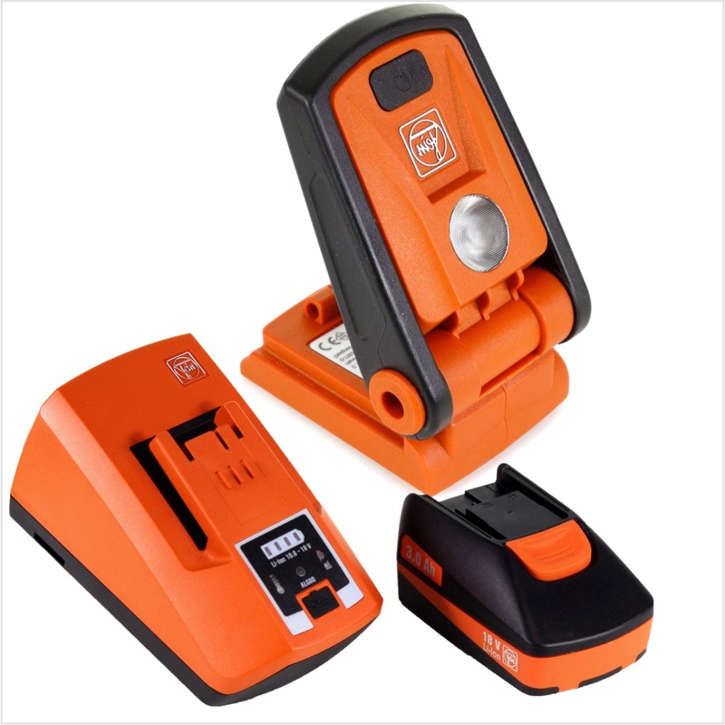 Lmpara de batera FEIN ALED 12 12-18V LED + 1x batera 3.0Ah 18V Li-Ion + cargador rpido 18V