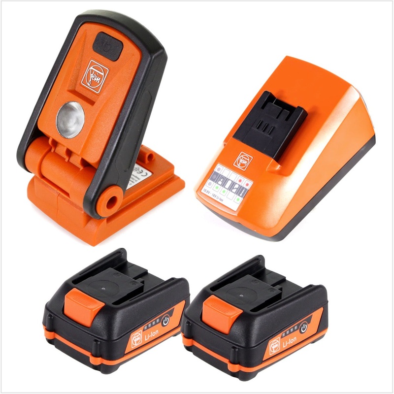 Lmpara LED FEIN ALED 12 bateras 12-18V + 2x batera 3.0Ah 12V + cargador ALG 50