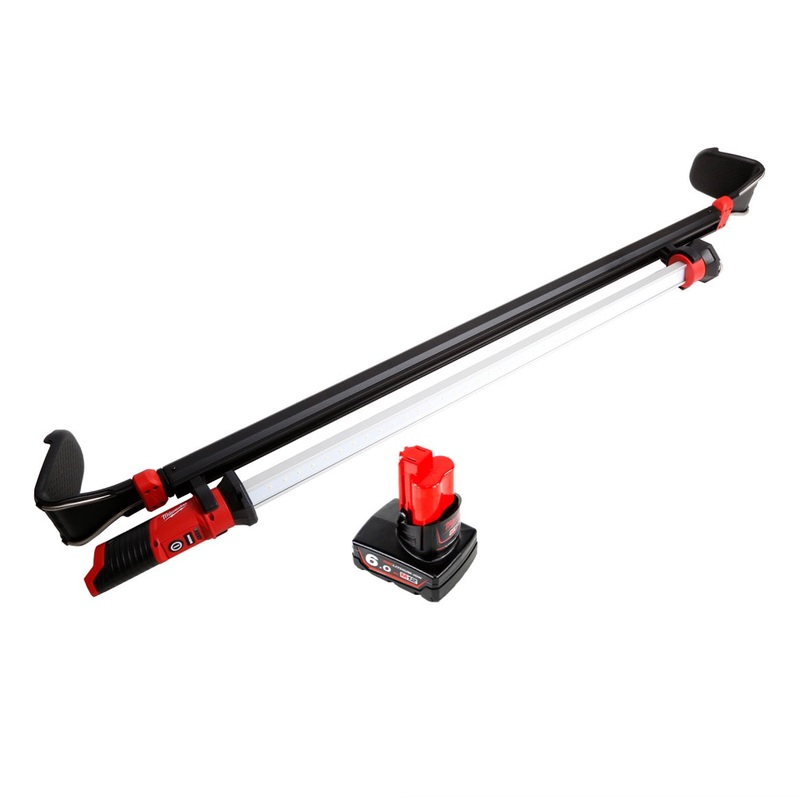 Milwaukee M12 UHL-601 Luz LED para cap con batera 12 V Li-Ion + 1 batera de 6,0 Ah - sin cargador