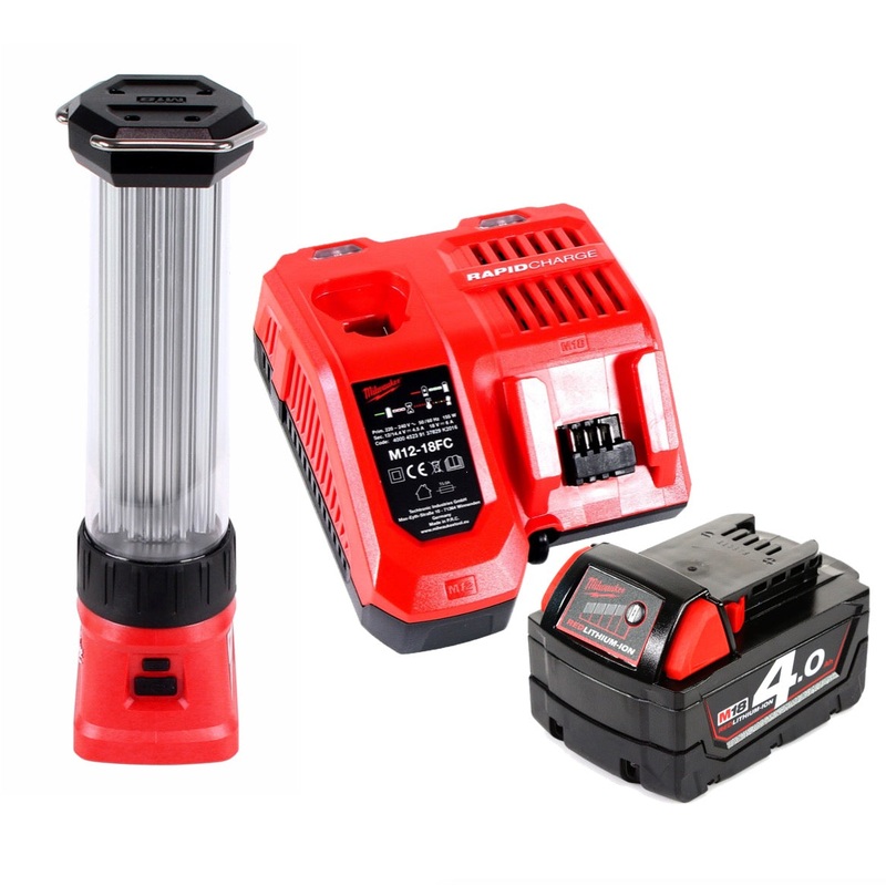 Milwaukee M18 LL-401C Linterna LED con batera 18 V Li-Ion + 1 batera de 4,0 Ah + cargador
