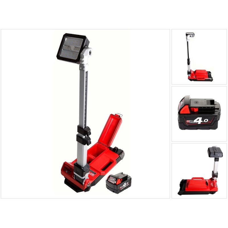 Milwaukee M18 ONERSAL-401 Foco de construccin con batera LED ONE-KEY 18 V Li-Ion + 1 batera de 4,0 Ah - sin cargador