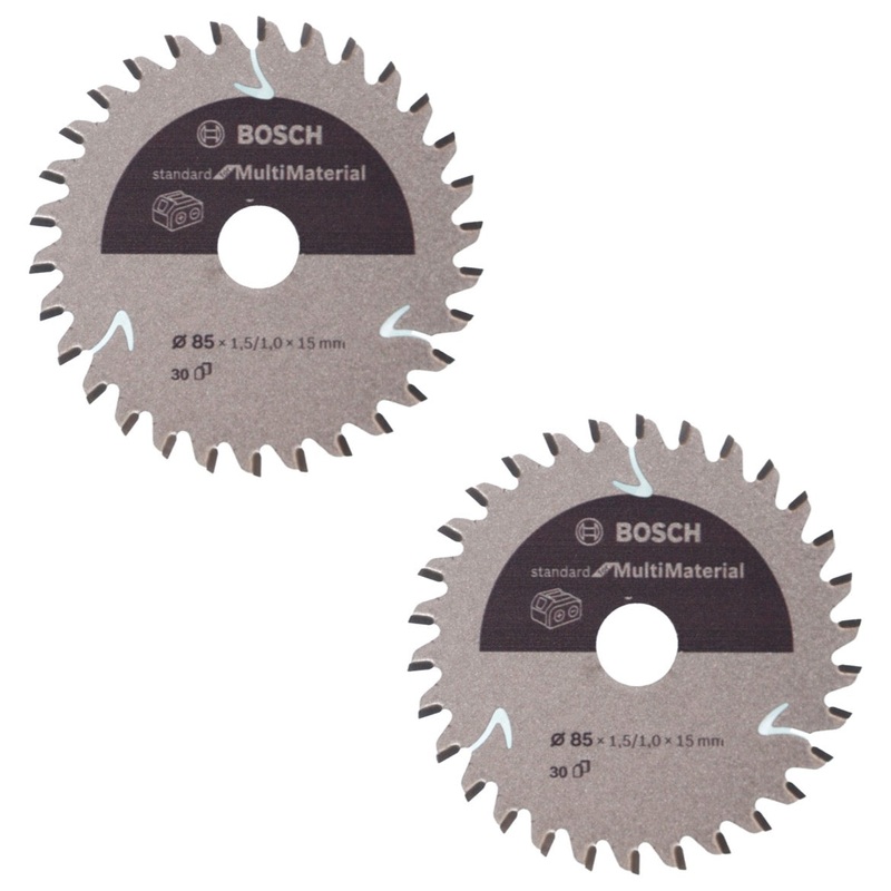 Hoja de sierra circular Bosch estndar para multimaterial 85 x 1,5 x 15 mm 30 dientes (2x 2608837752)